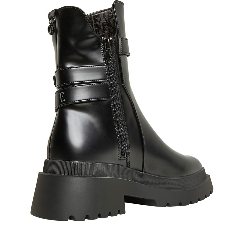 Elle Womens Everly Buckle Boots Black