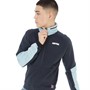 MEYBA Mens Full Zip Nylon Trim Sweatshirt Navy