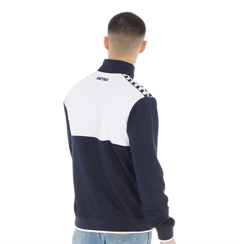MEYBA Mens Terrace Stripe Track Jacket Navy/White