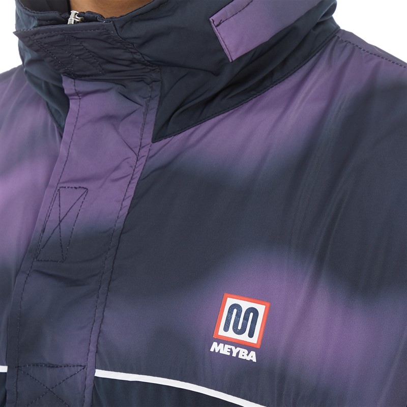 MEYBA Mens Tie Dye Packaway Training Jacket Navy/Purple