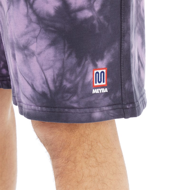 MEYBA Mens Tie Dye Shorts Navy/Purple