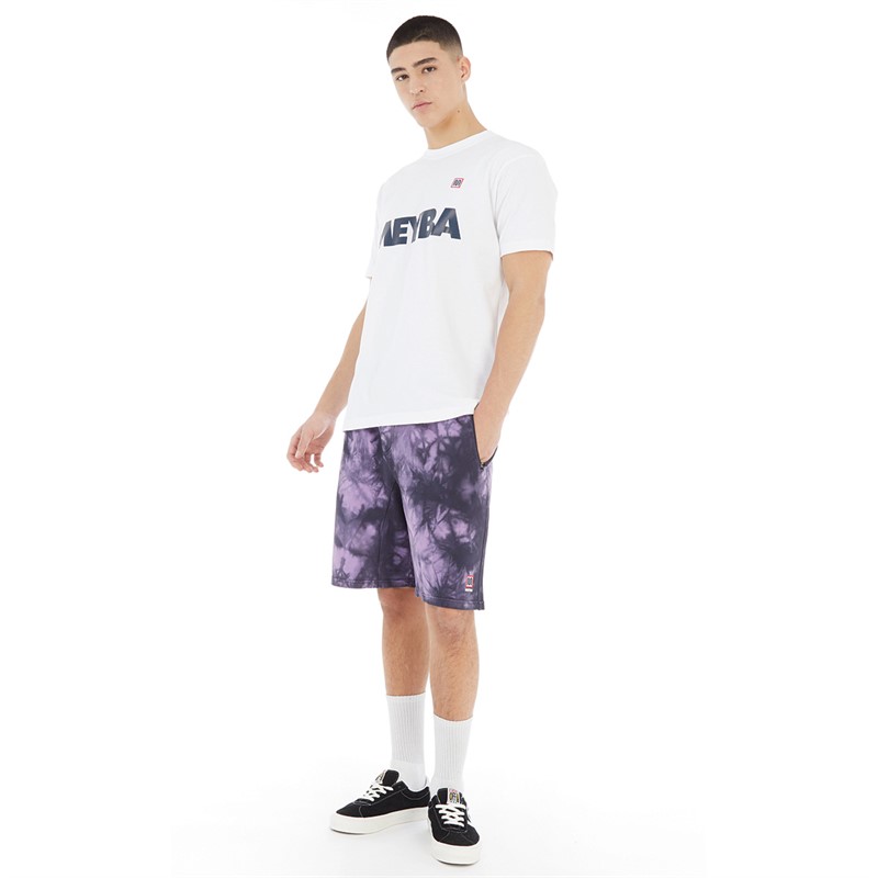 MEYBA Mens Tie Dye Shorts Navy/Purple