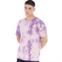 MEYBA Mens Cotton Tie Dye T-Shirt Purple/Pink