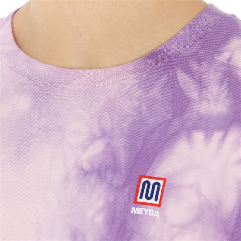 MEYBA Mens Cotton Tie Dye T-Shirt Purple/Pink