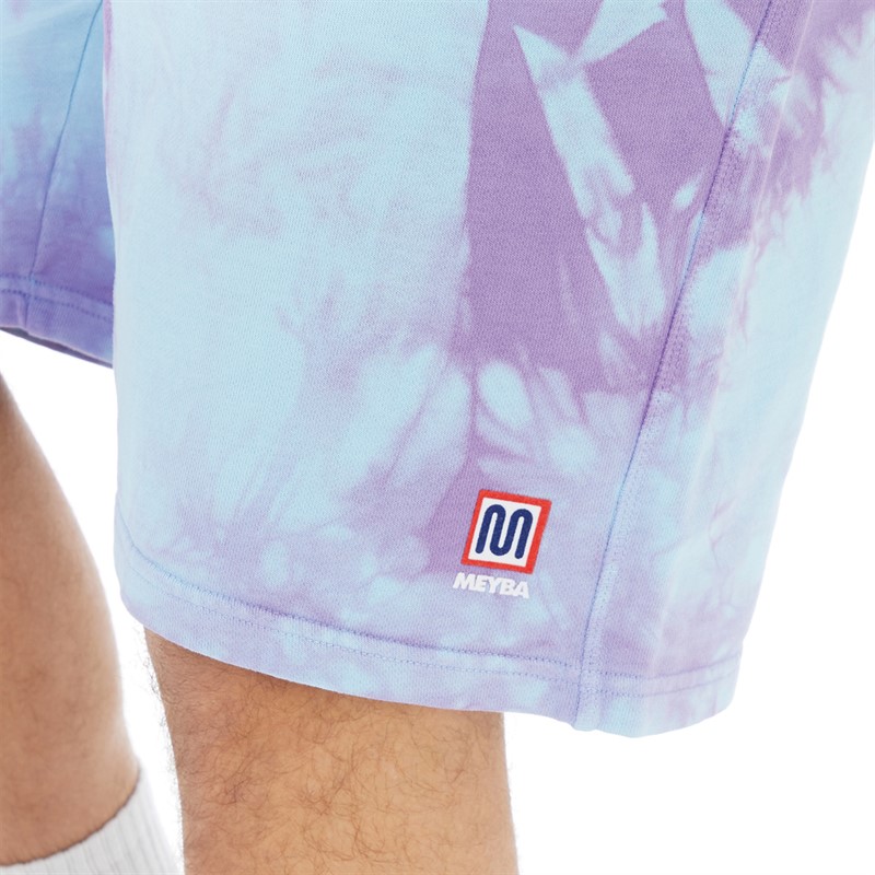 MEYBA Mens Tie Dye Shorts Sky/Purple