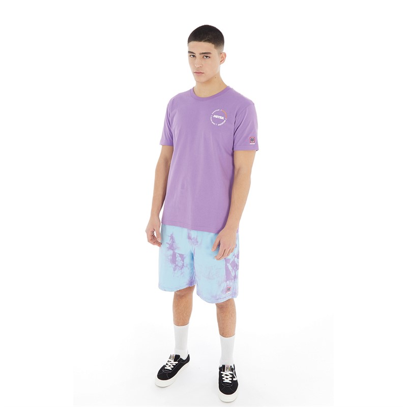 MEYBA Mens Tie Dye Shorts Sky/Purple