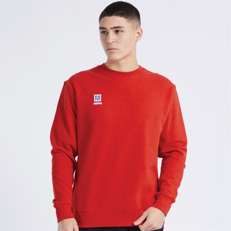 MEYBA Mens Contact Crew Sweatshirt Red