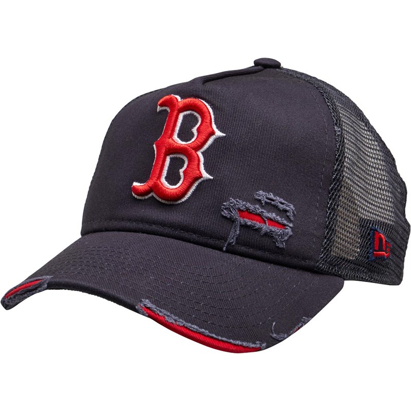 distressed red sox hat