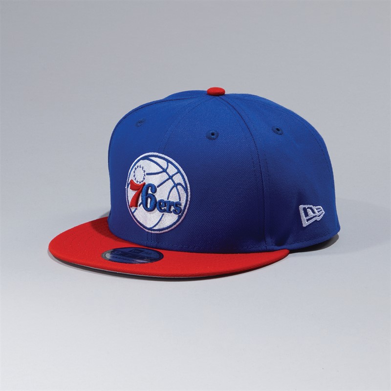 New Era Philadelphia 76ERS NBA Basic 9FIFTY Snapback Cap Royal Blue/Red/Grey