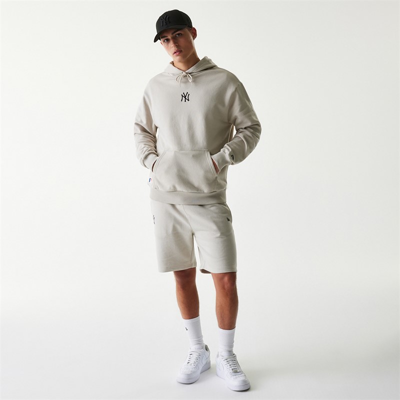New Era Sweat à Capuche Homme New York Yankees Light Beige