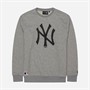 New Era Mens New York Yankees Sweatshirt Heather Grey/White