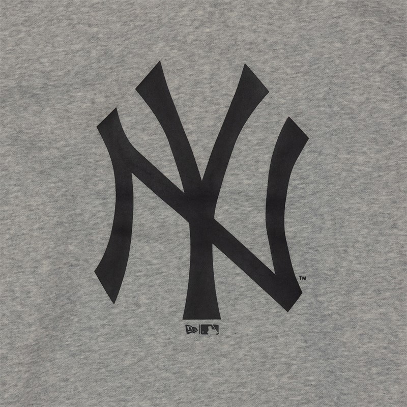 New Era Mens New York Yankees Sweatshirt Heather Grey/White