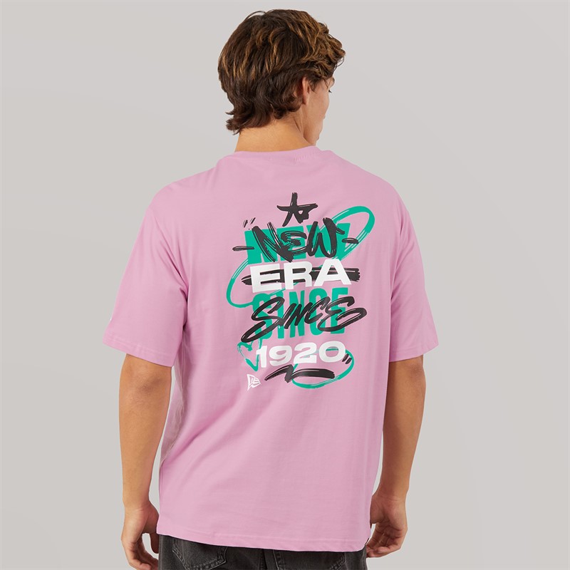 New Era Mens Graffiti Graphic T-Shirt Fpk