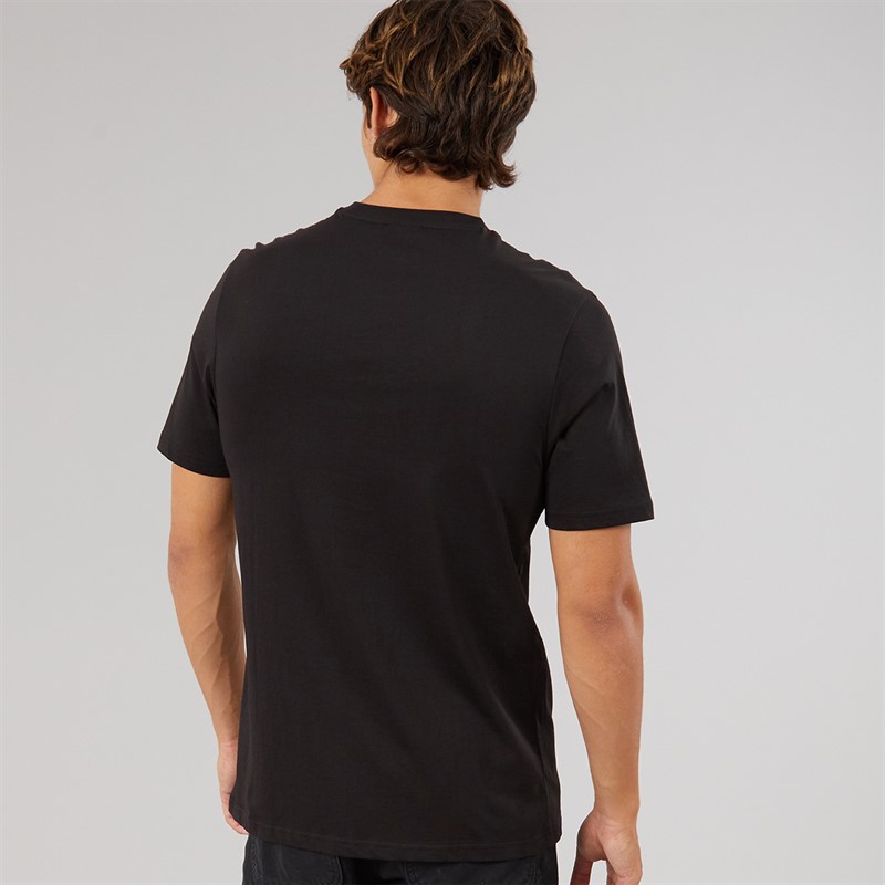 New Era Mens NBA Script Graphic Los Angeles Lakers T-Shirt Black Blk
