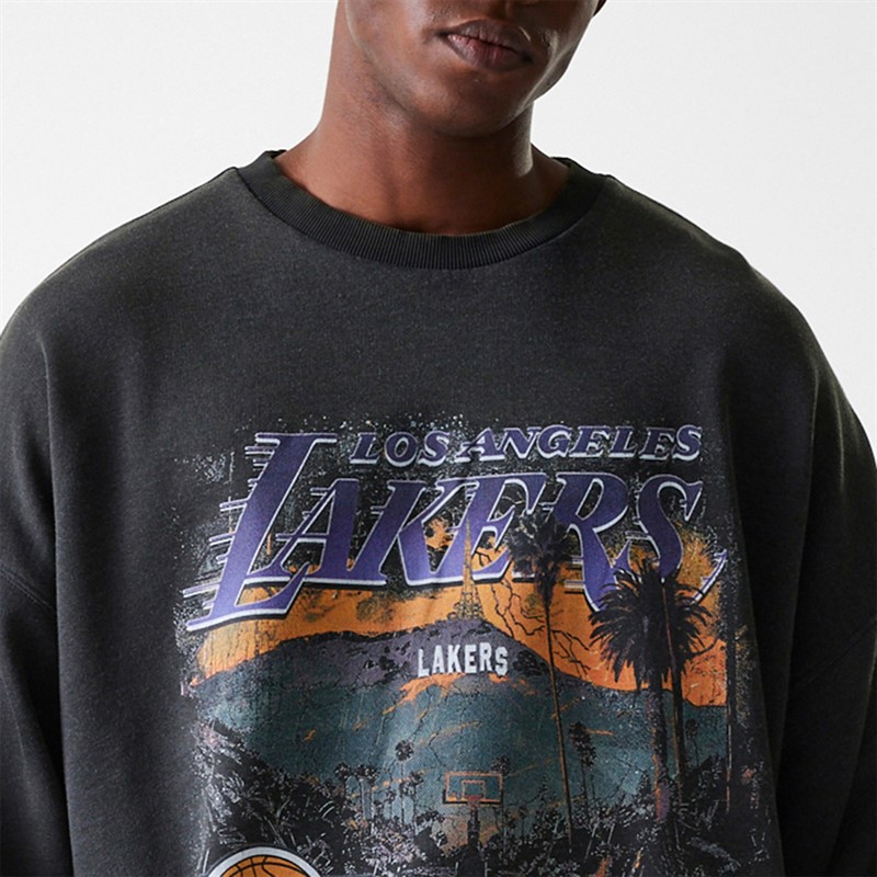 New Era Mens NBA Graphic Los Angeles Lakers Sweatshirt Whg