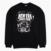 New Era Mens Graphic Fun Sweatshirt Black