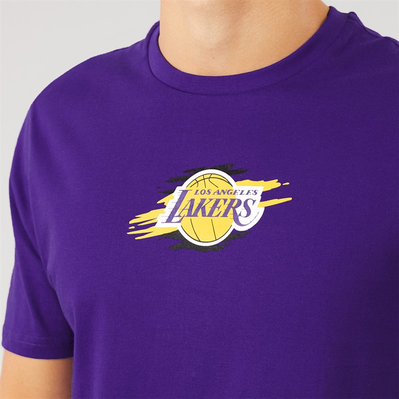 New Era Mens NBA Graphic Los Angeles Lakers T-Shirt Trp