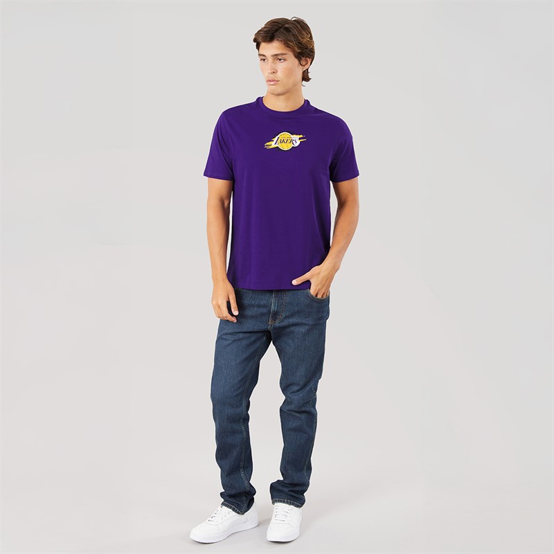 New Era Mens NBA Graphic Los Angeles Lakers T-Shirt Trp
