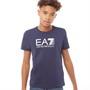 EA7 T-Shirts Train Visibility Garçon Bleu Marine