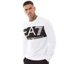 EA7 Mens Big Logo Crewneck Sweatshirt White