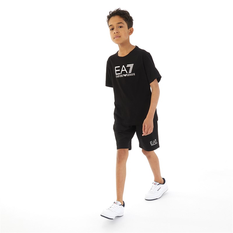 EA7 Boys Emporio Armani T-Shirt And Shorts Co-Ord Set Black