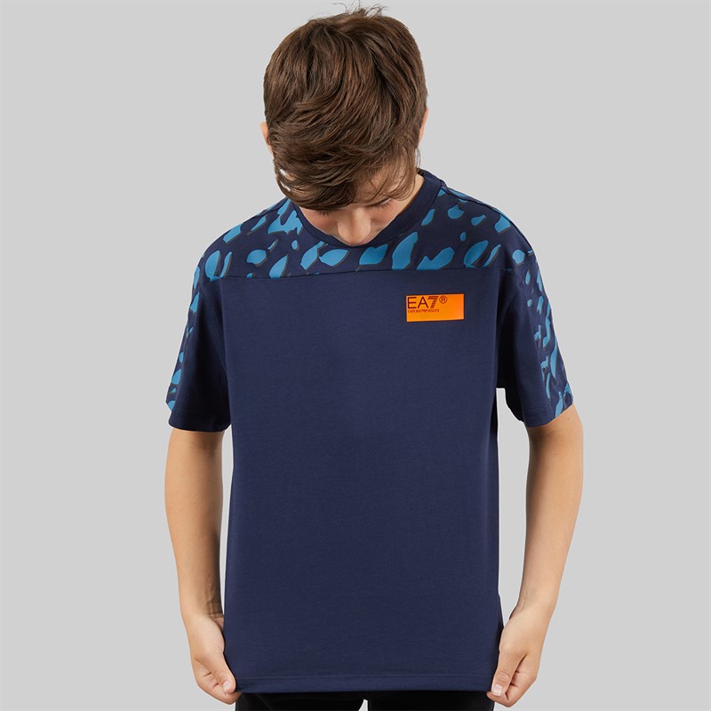 EA7 Boys T-Shirt Navy Blue