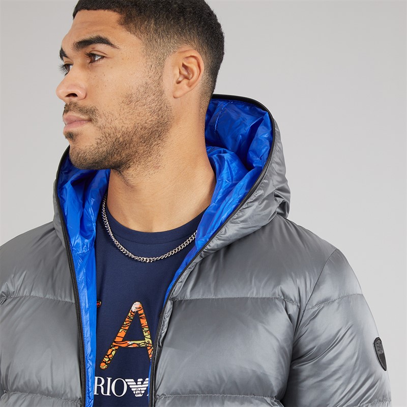 EA7 Mens Down Jacket Iron Gate