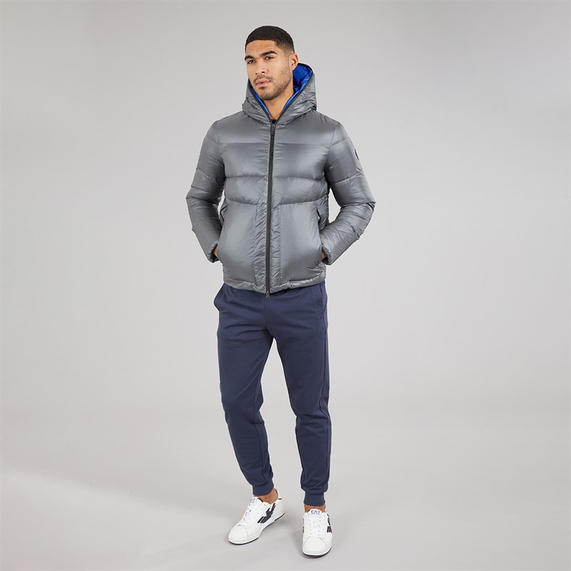 EA7 Mens Down Jacket Iron Gate
