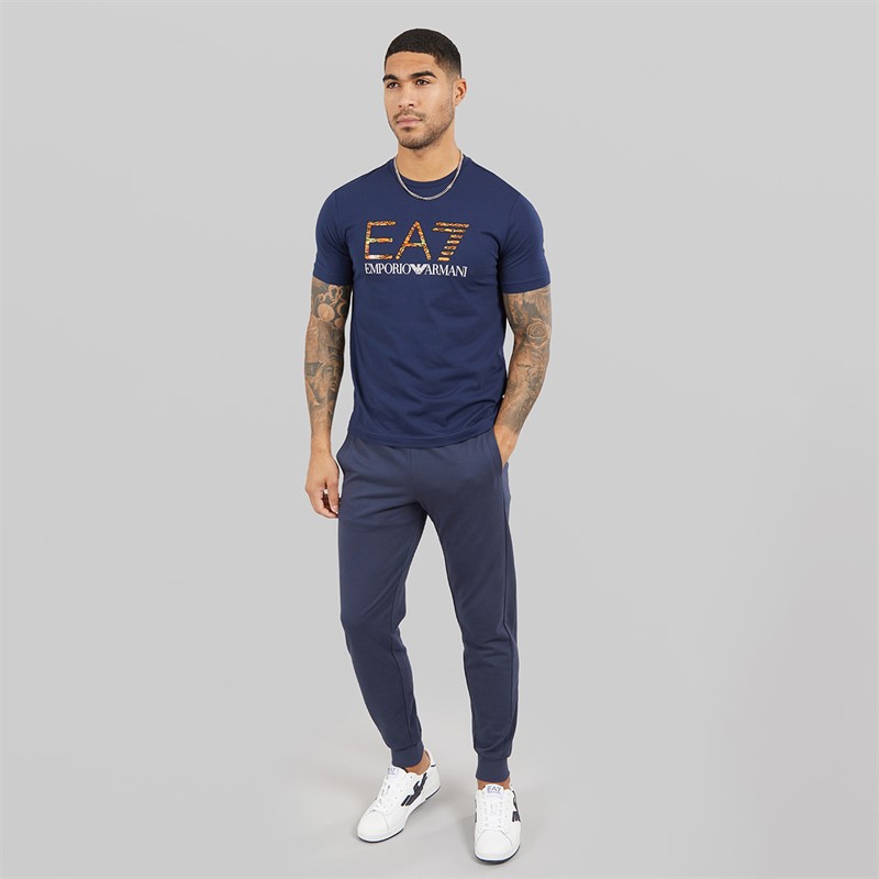 EA7 Mens T-Shirt Navy Blue