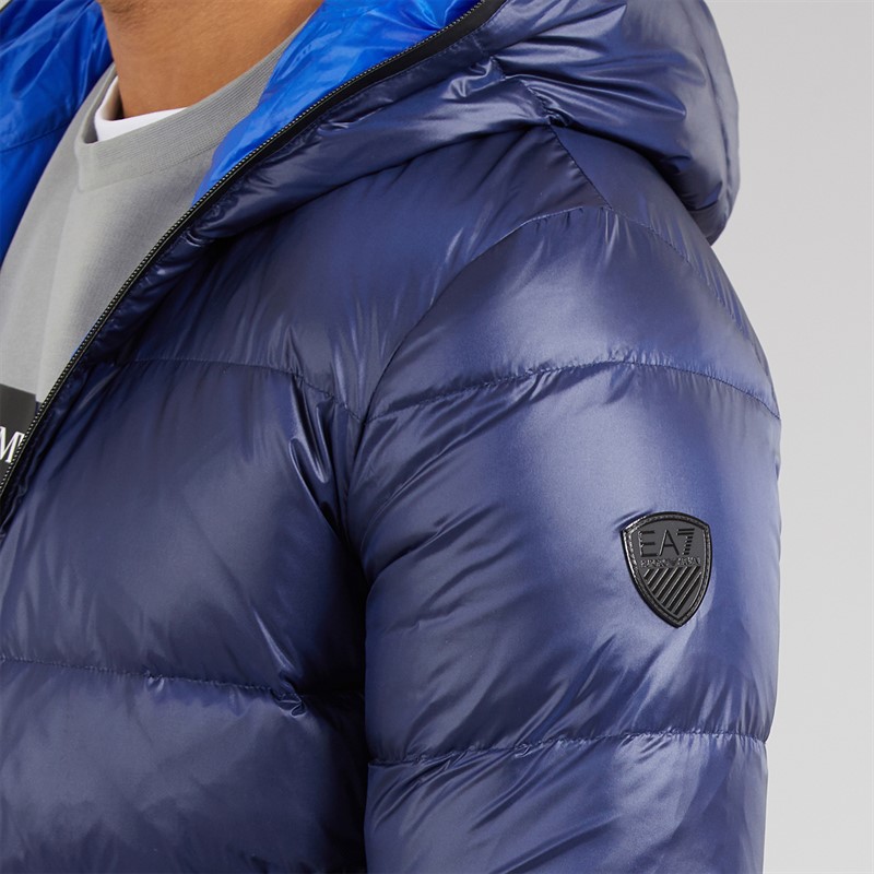 EA7 Mens Down Jacket Navy Blue