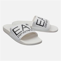 EA7 Sliders Shiny White/White