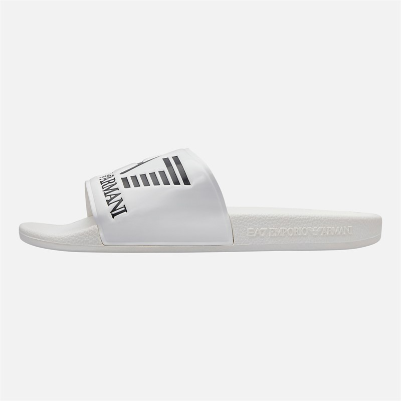 EA7 Sliders Shiny White/White