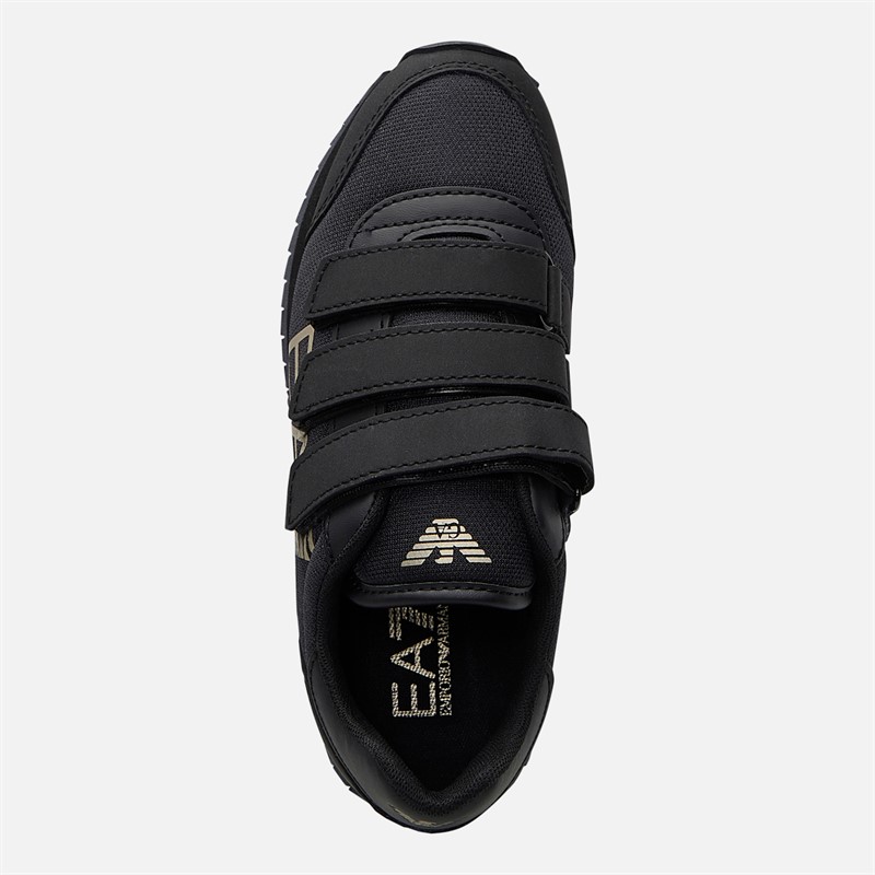 EA7 Kids Trainers Triple Black/Gold