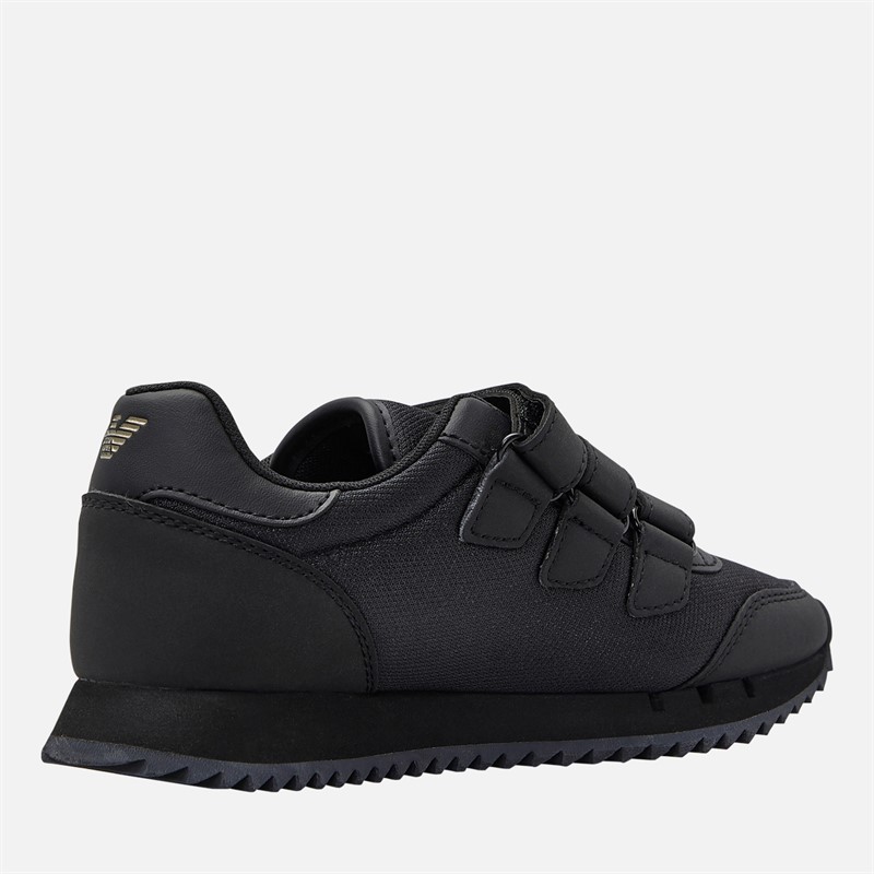 EA7 Kids Trainers Triple Black/Gold