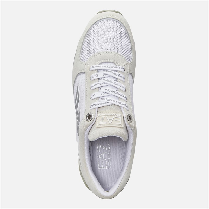 EA7 Womens Trainers White/Silver