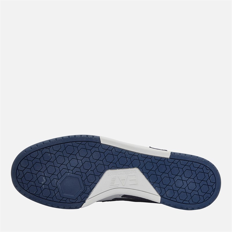 EA7 Junior Boys Trainers Bianco/Blue