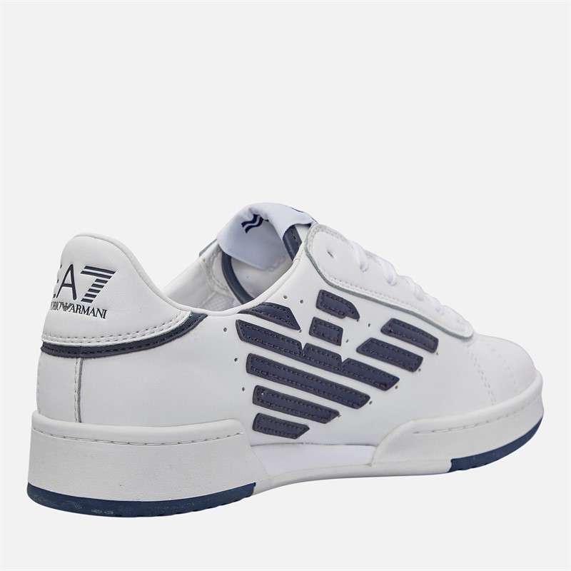 EA7 Junior Boys Trainers Bianco/Blue