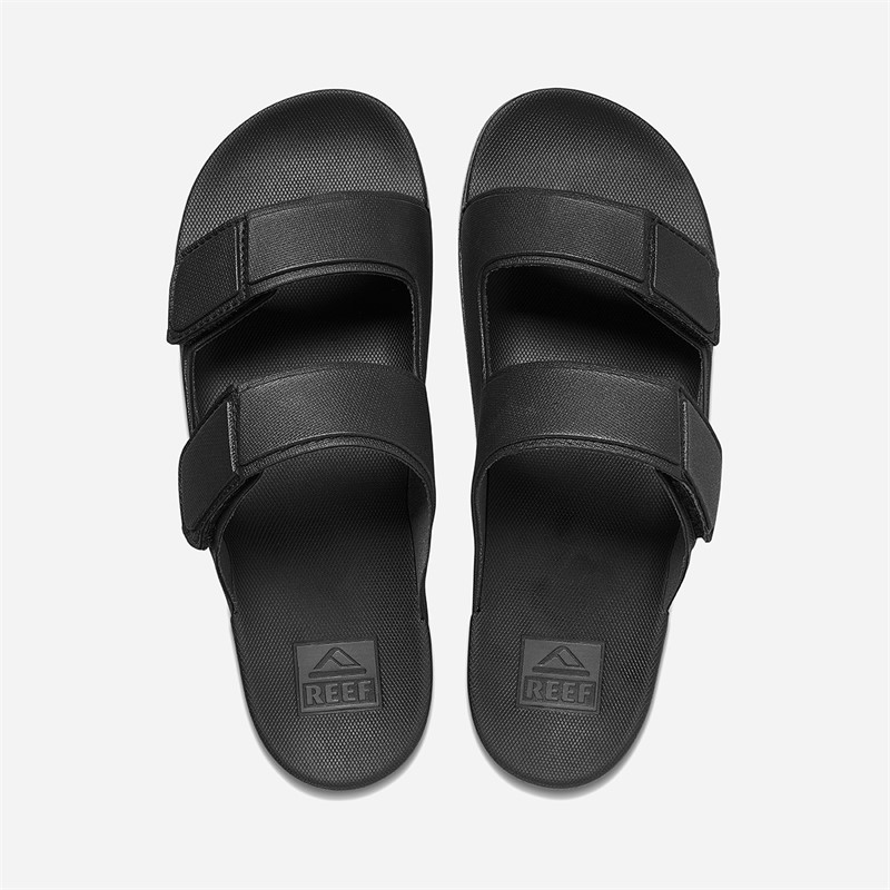 Reef Mens Cushioned Tradewind Dual Strap Sandals Black