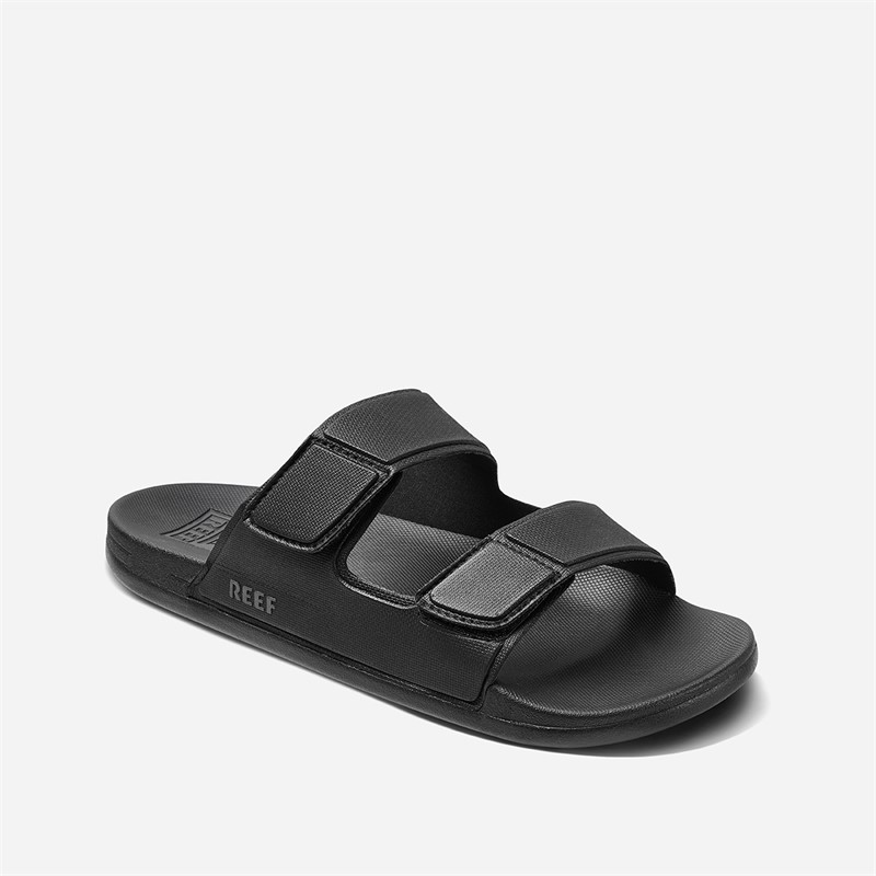 Reef Mens Cushioned Tradewind Dual Strap Sandals Black