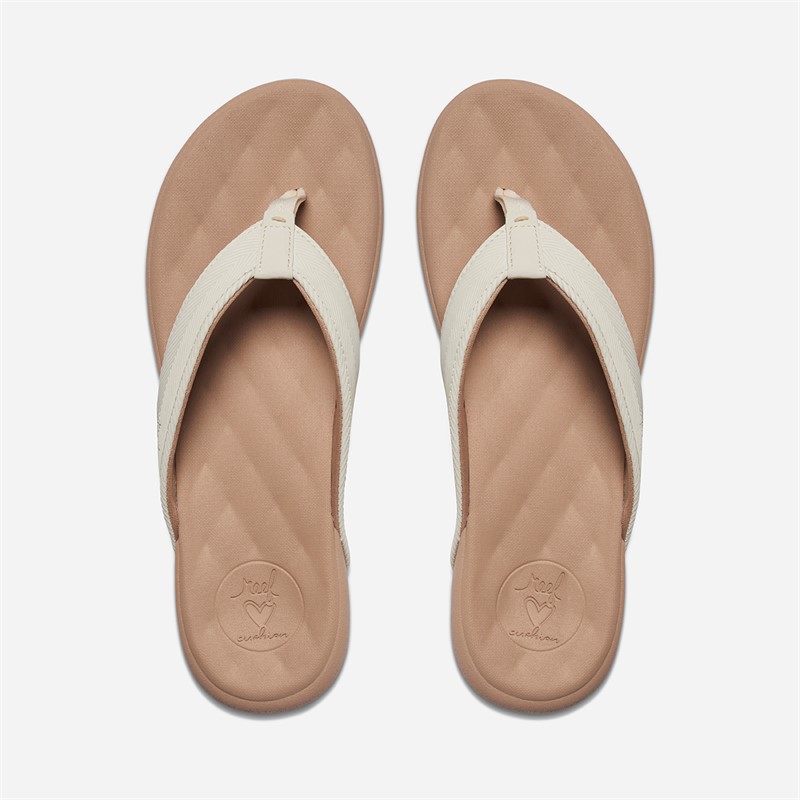 Reef Womens Cushioned Harmony Flip Flops Sand