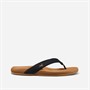 Reef Womens Cushioned Harmony Flip Flops Black/Tan