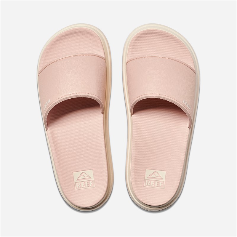 Reef Womens Cushioned Bondi Bay Sliders Cameo Rose