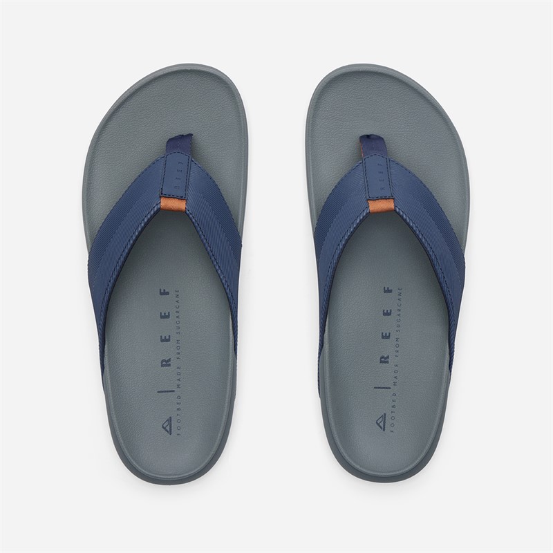 Reef Mens Raglan Flip Flops Charcoal