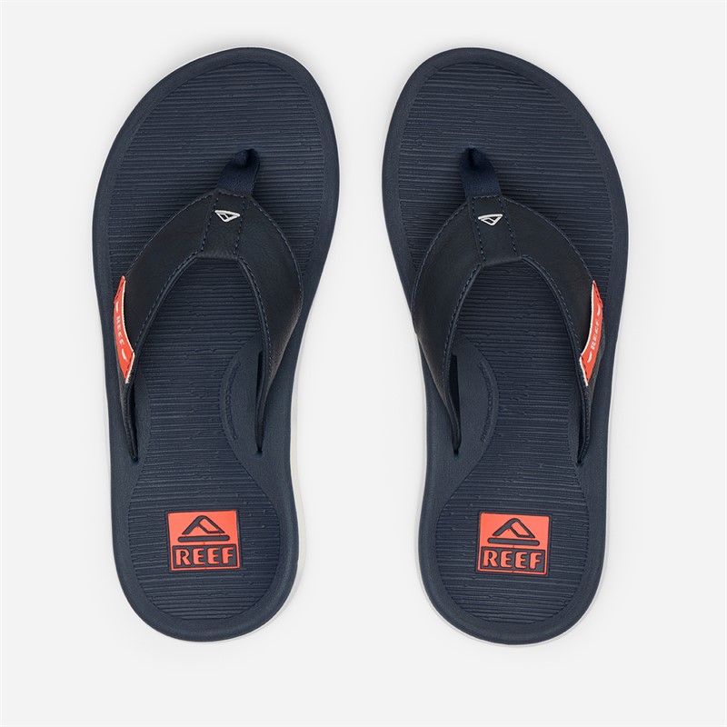 Reef Mens Santa Ana Flip Flops Navy/White/Orange