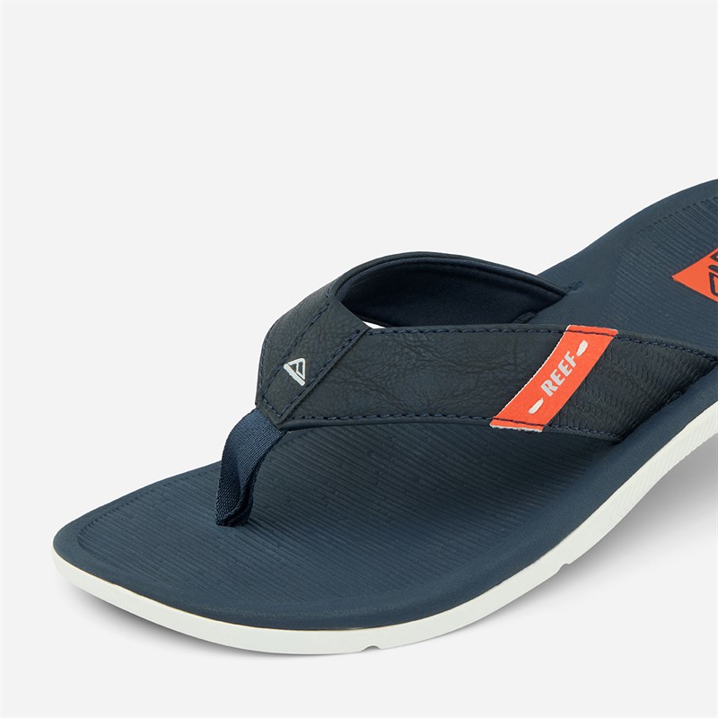 Reef Mens Santa Ana Flip Flops Navy/White/Orange