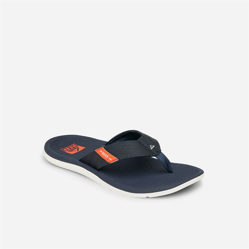 Reef Mens Santa Ana Flip Flops Navy/White/Orange