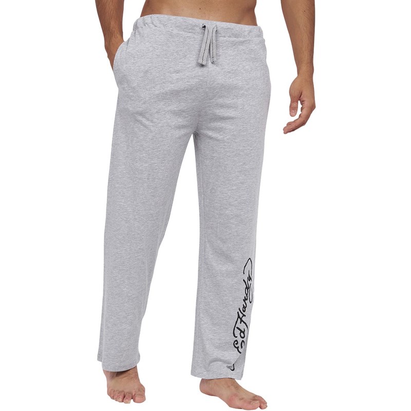 Ed Hardy Vêtements de Détente Temple Homme Gris Clair Chiné