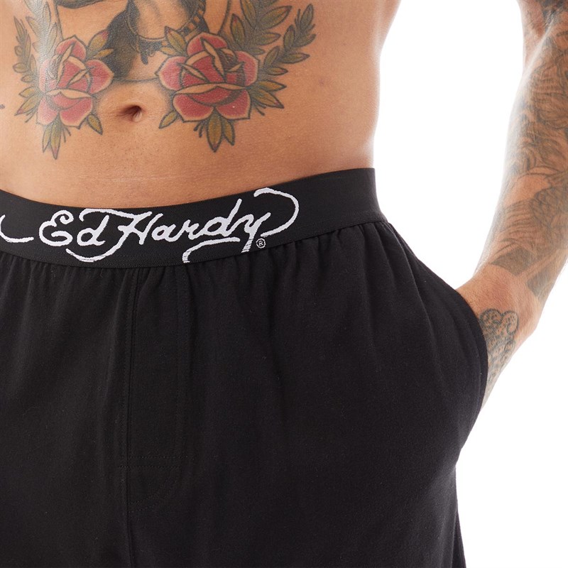 Ed Hardy Herren Hausanzüge Schwarz