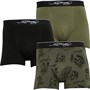 Ed Hardy Mens Medeo Three Pack Boxers Khaki/Light Khaki/Black