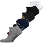 Ed Hardy Mens Conti Five Pack Trainer Socks Black/White/Navy/Black/Grey Marl